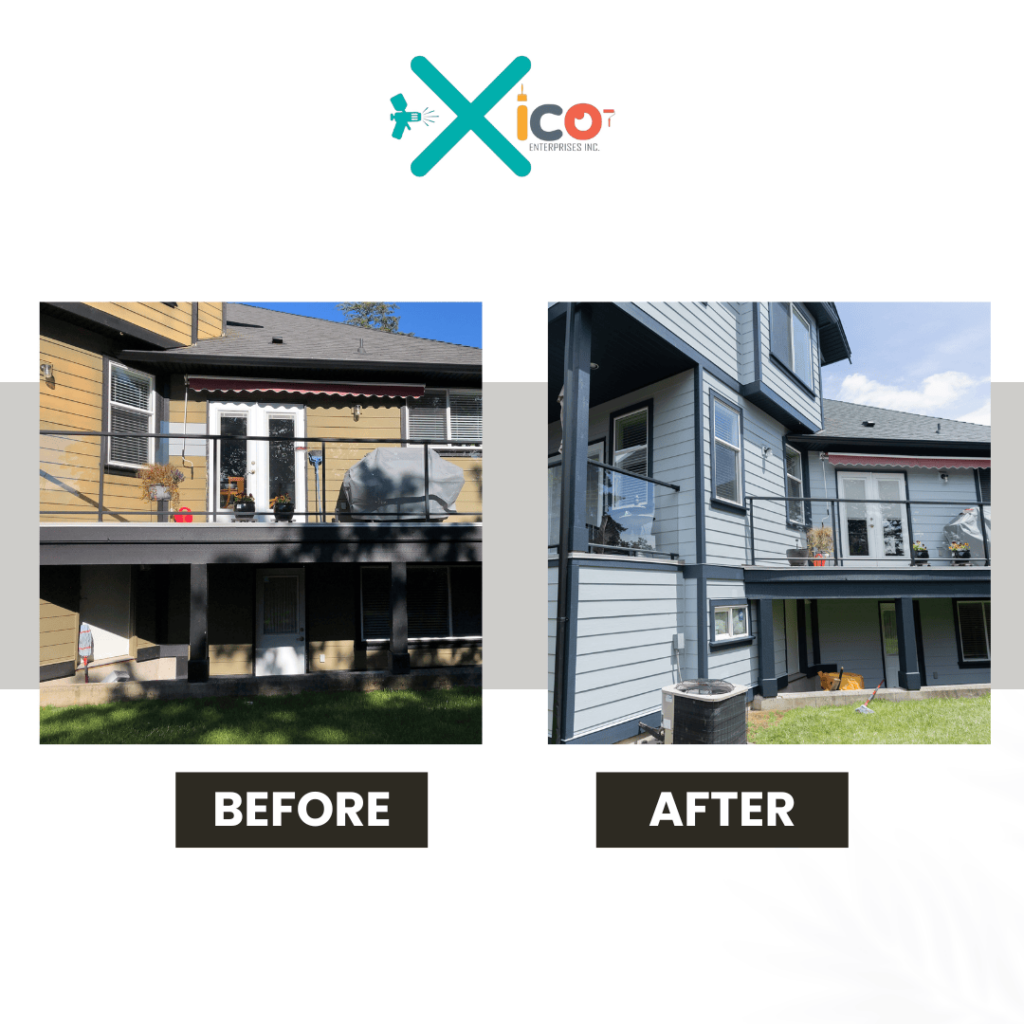 Exterior painting victoria BC Before and after