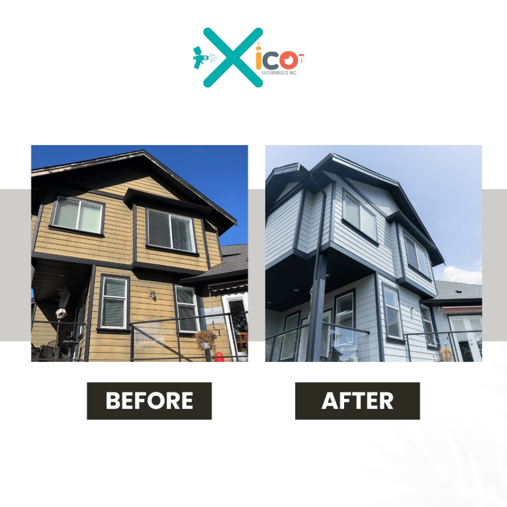 Exterior painting victoria BC Before and after