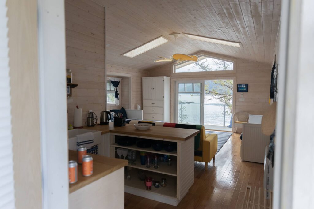 Interior wood cabin in Victoria