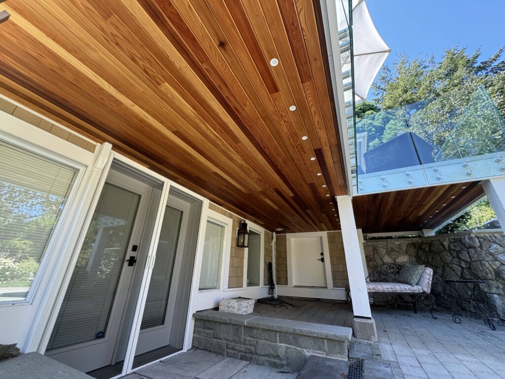 Wood Stain Cedar Soffits in Victoria BC