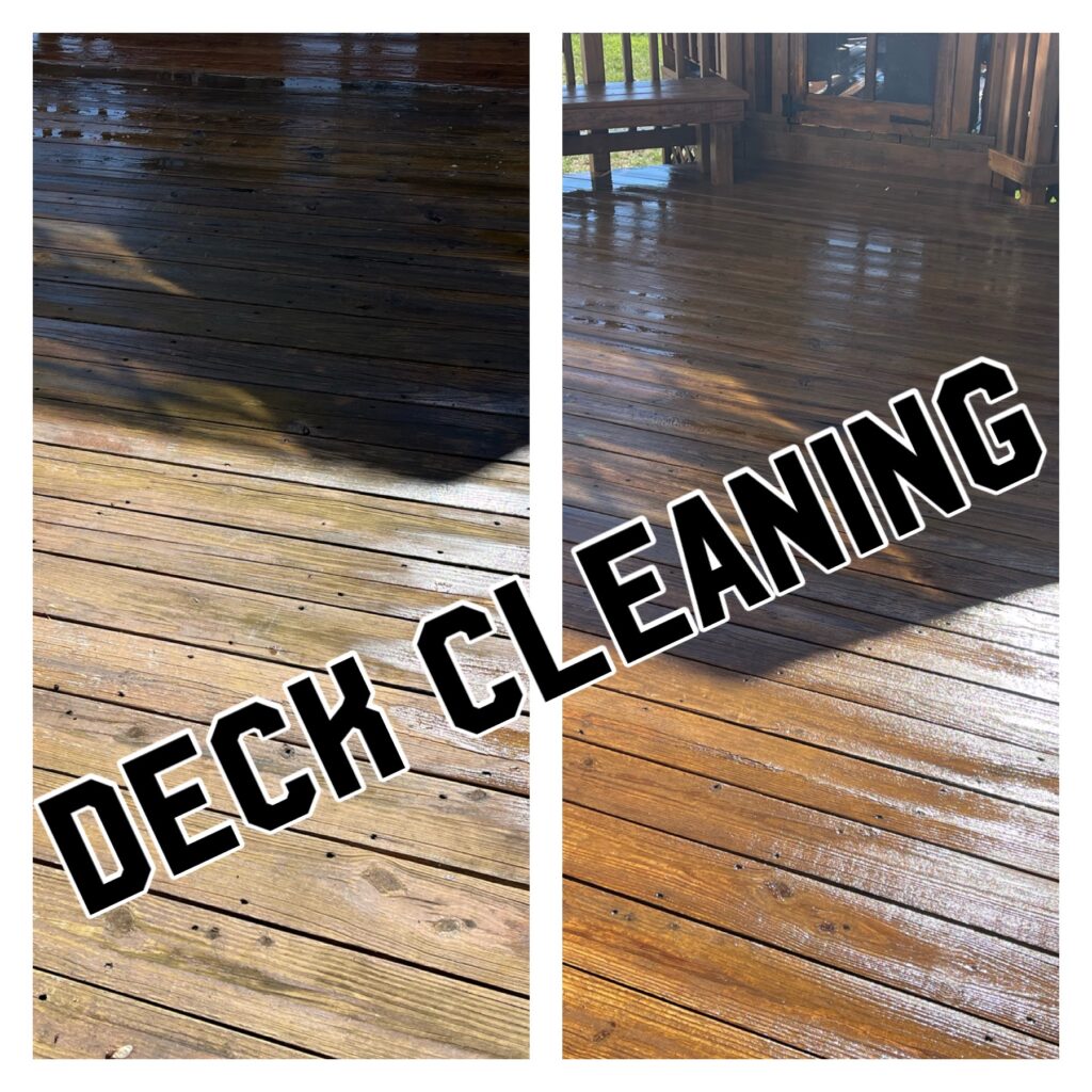 wood deck cleaning